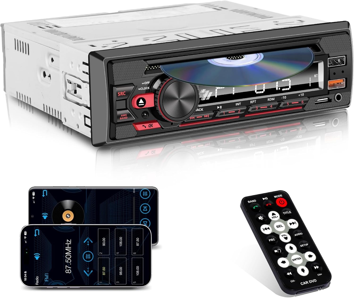 Single Din Car Stereo & Car Radio with CD/DVD Player – Upgrade Your Classic C…