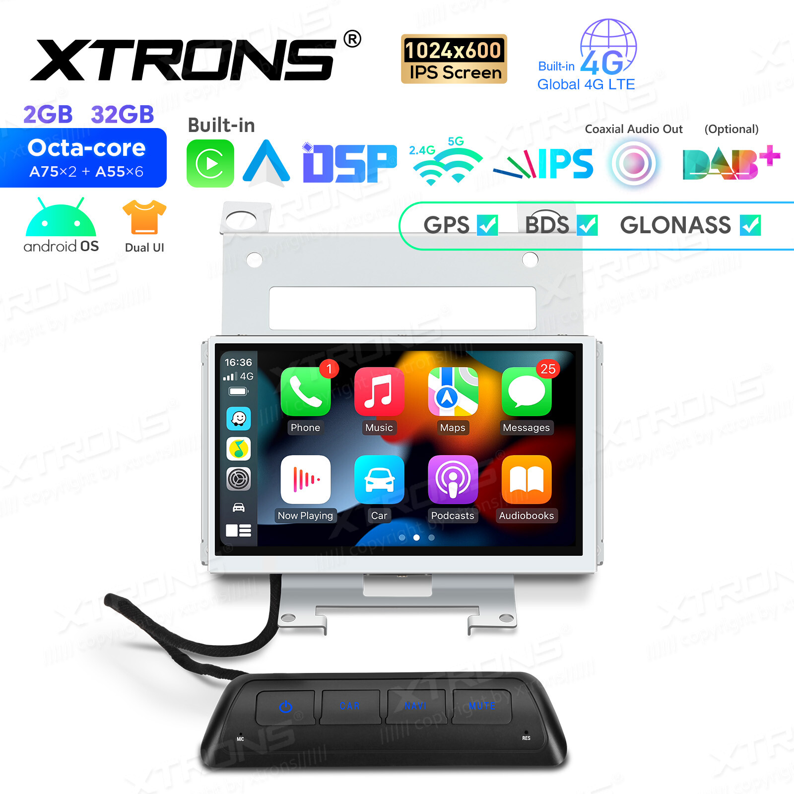 Android 14 8-Core Car Stereo GPS 4G LTE WiFi For Land Rover Freelander 2 2007-12