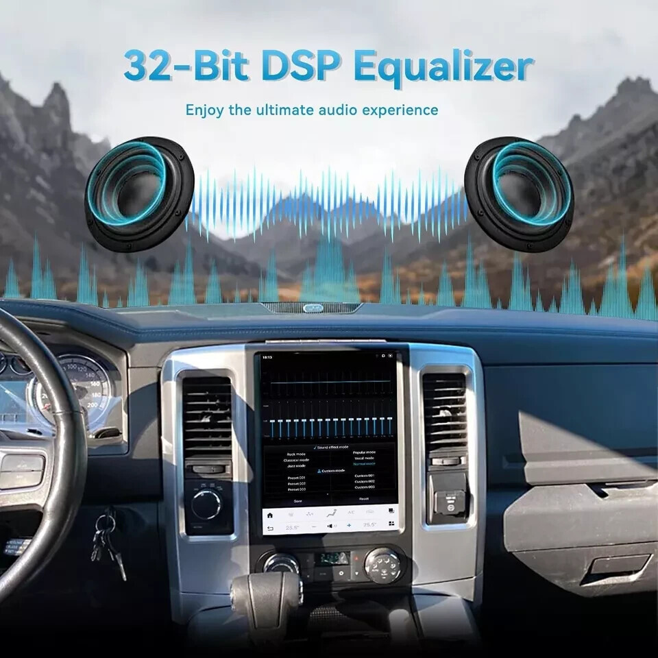 12.1″ Tesla Screen Car Stereo Radio GPS Navi 6+128GB For Dodge RAM 2009-2012