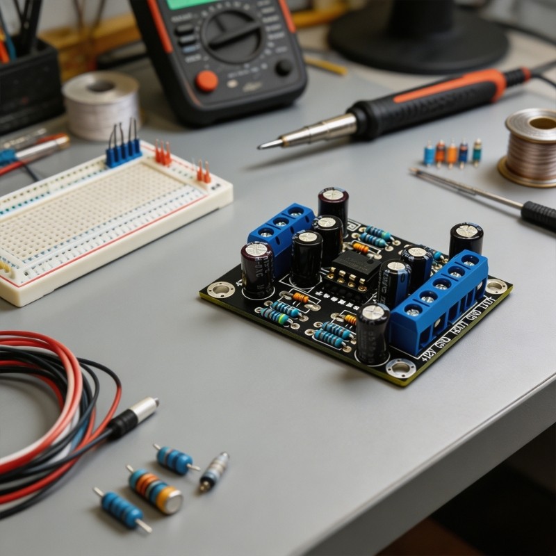 DIY Stereo Preamp Board for Sound Wiring, Signal Tests and Projects