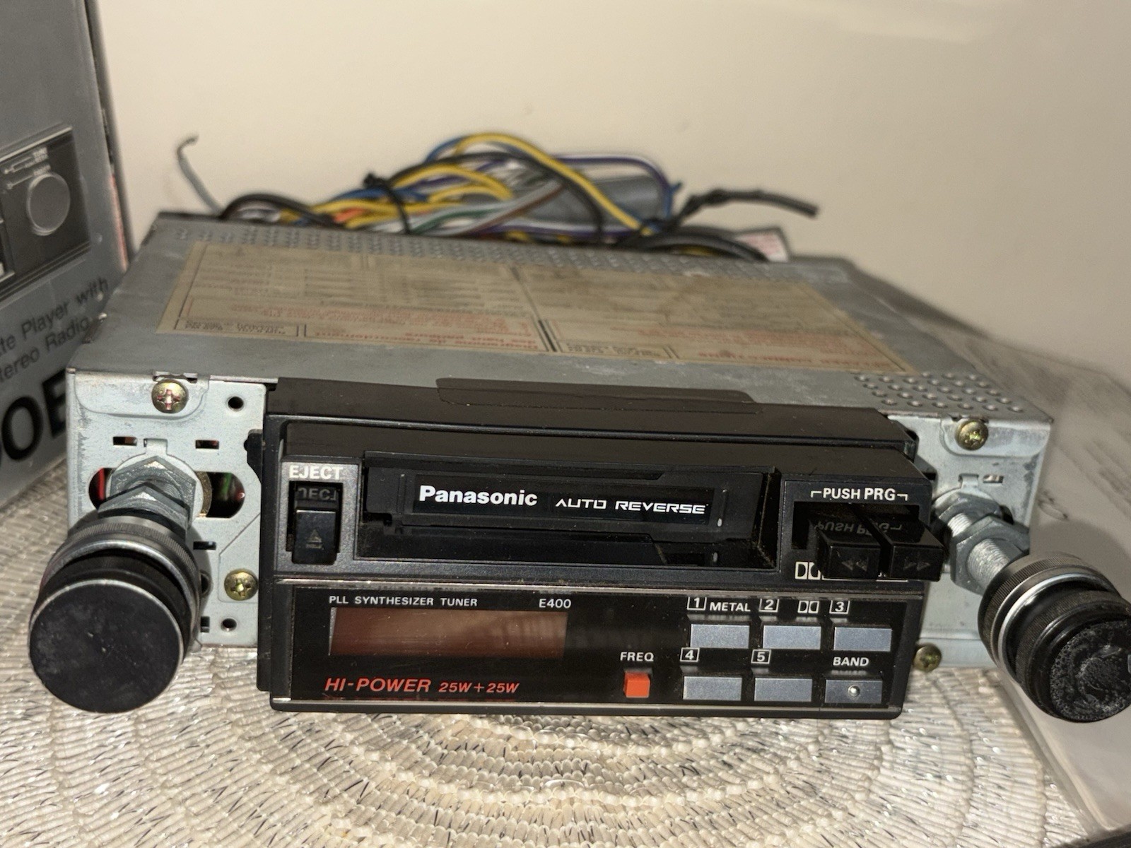 Vintage Panasonic CQ-E400EU High Power Auto Reverse Cassette Player Car Stereo
