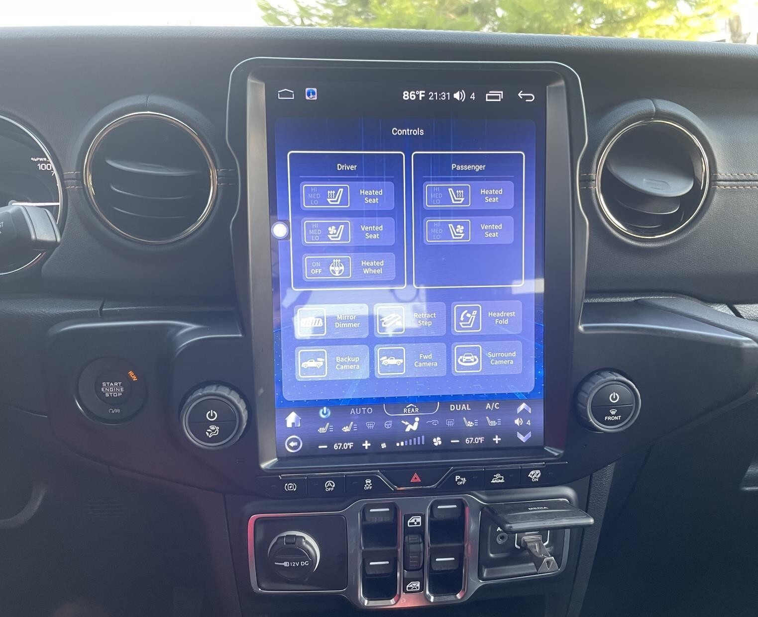 12.1″ Car Radio For Jeep Wrangler JL Gladiator 2018-2022 Gps Navigation Stereo
