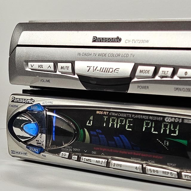 Panasonic CY-TV7200W + FX820W WIDE LCD Monitor Cassette Receiver Tested