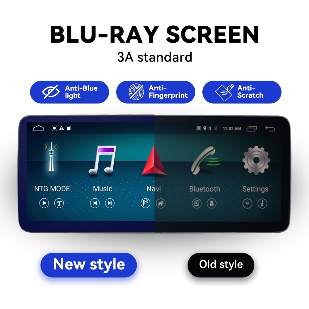 For Mercedes Benz C-Class S204 2008-2010 12.3” Car Radio Stereo Android Auto