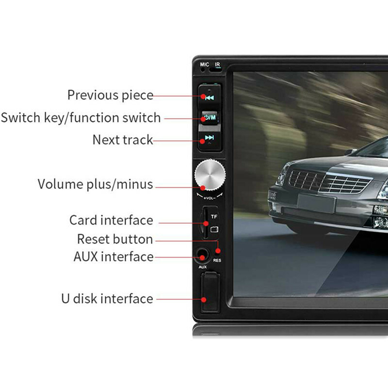 Car MP5 Player Stereo FM Radio Screen AUX USB 2.0 Handfree Audio Multimidia MP5