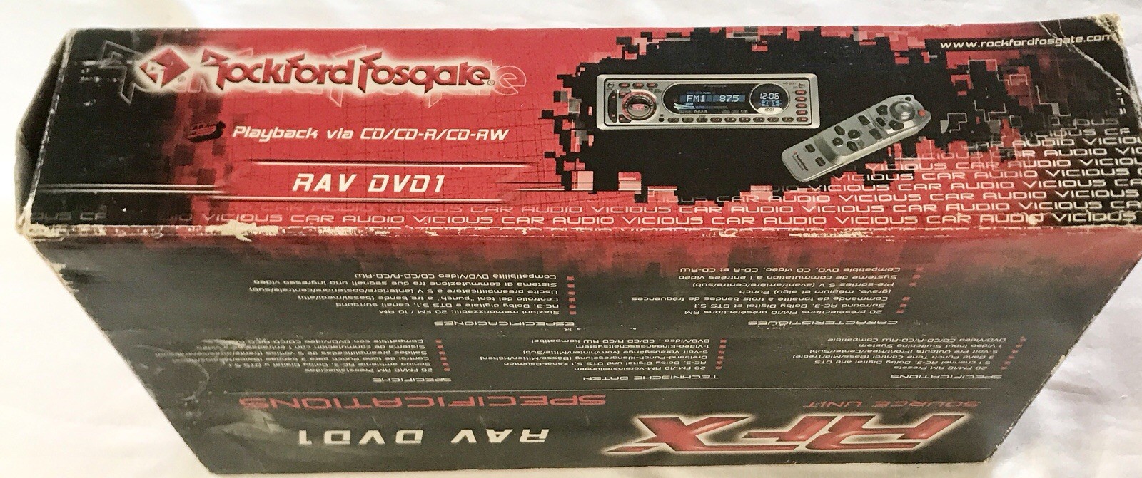 Rockford Fosgate RFX RAV DVD1 car audio/video system. new in box