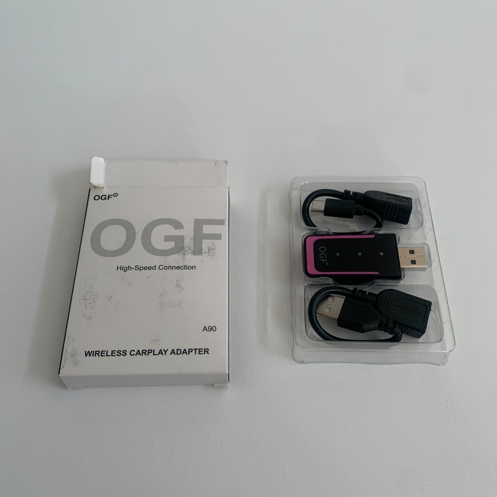 OGF High Speed Connection Wireless CarPlay Adapte Android 11+ And iPhone iOS 10+