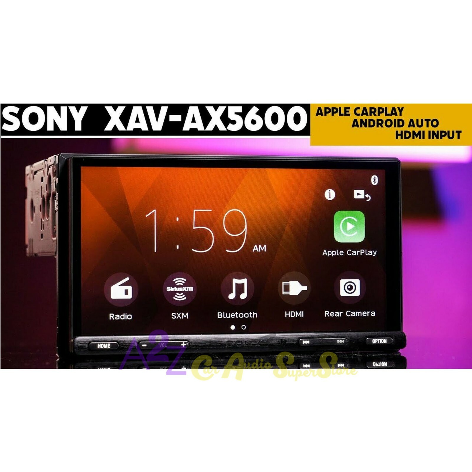 SONY XAV-AX5600 6.95 INCH DOUBLE DIN MEDIA WEBLINK APPLE CAR PLAY ANDROID AUTO