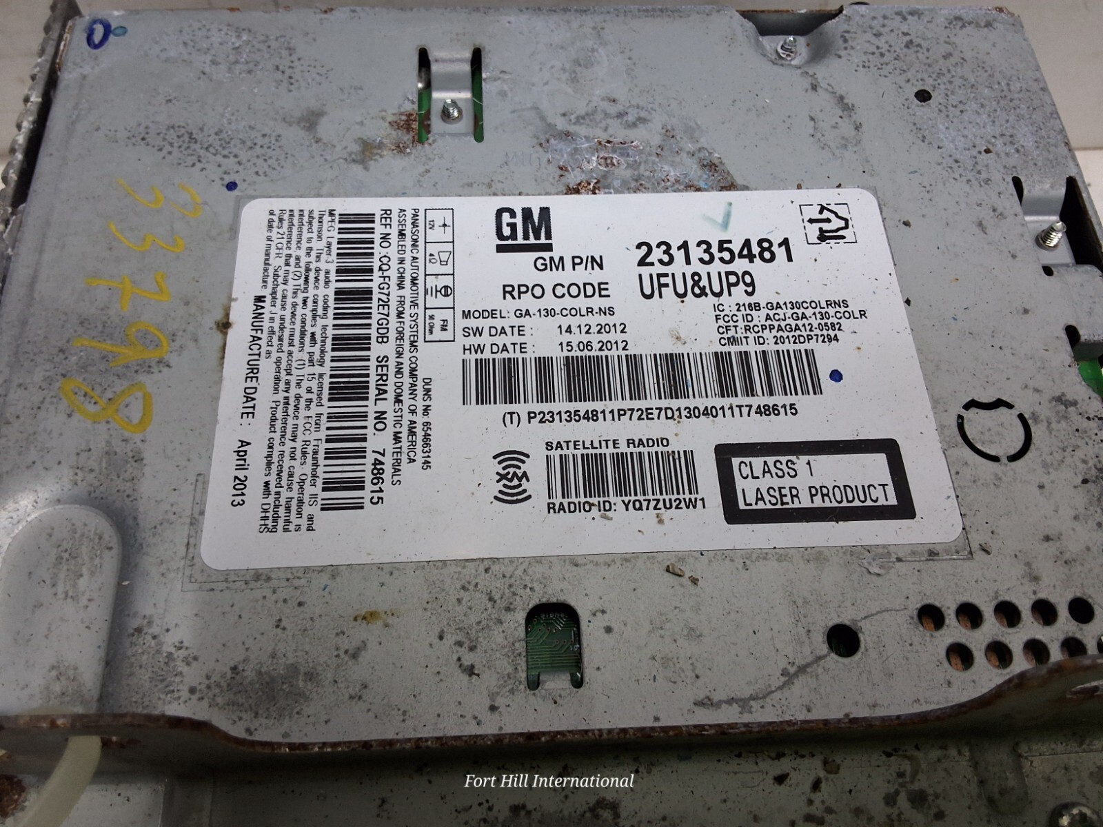 13 14 15 16 Chevrolet Equinox Cruze AM/FM XM CD radio receiver 23135481 OEM
