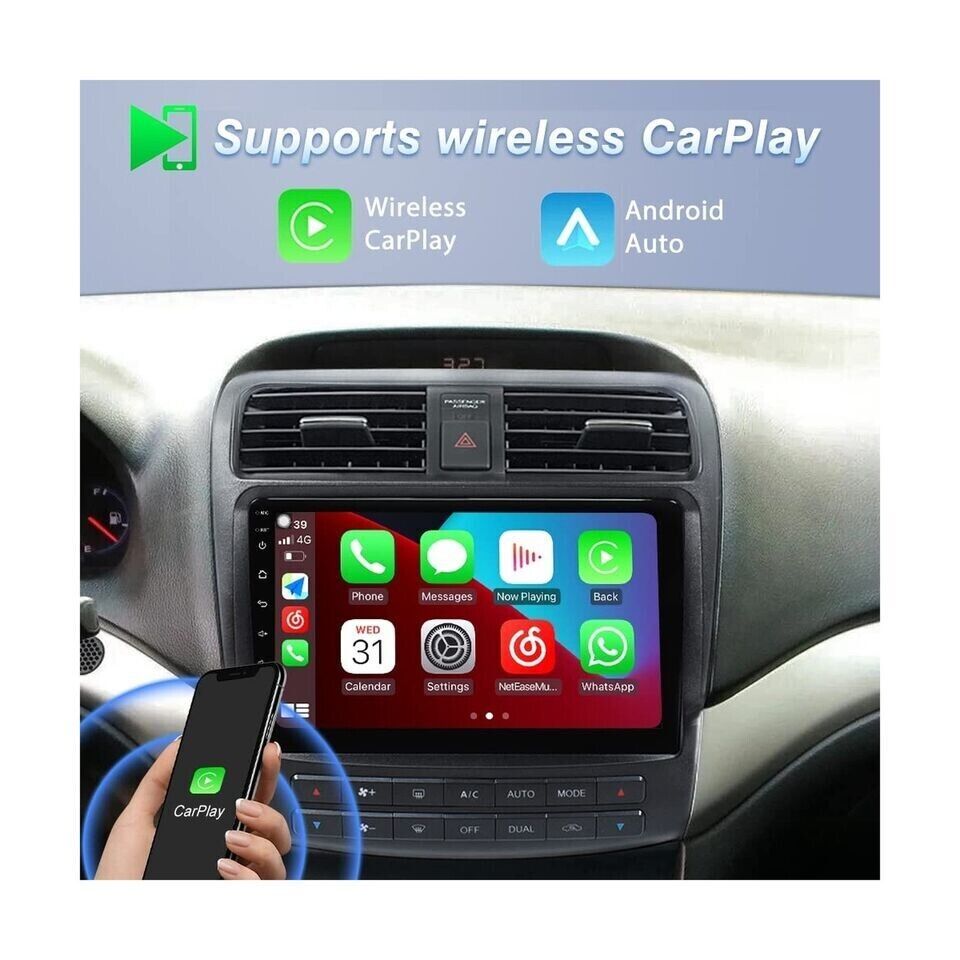 10” Android Carplay Car Stereo Radio GPS Navi 4+32GB For Acura TSX 2004-2008