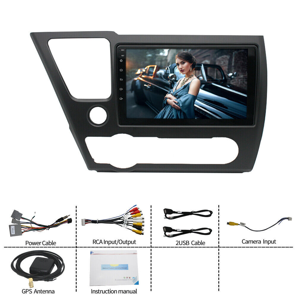 Android 12.0 Apple Carplay Car Radio Stereo GPS 2+32GB For Honda Civic 2013-2017