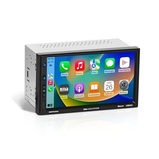 BVCP9700A Car Stereo – Apple CarPlay, Android Auto, Double Din, 7 7 Inch No CD