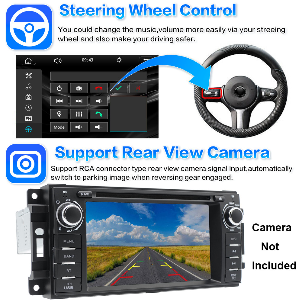 Car Radio CD/DVD Player for Dodge RAM 1500 2500 3500 2009 2010 2011 12 CarPlay