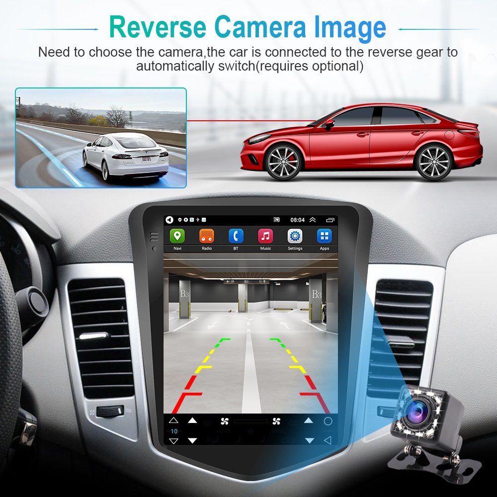 Android 15 Apple Carplay GPS NAVI Car Radio Stereo 32G For Chevy Cruze 2009-2015