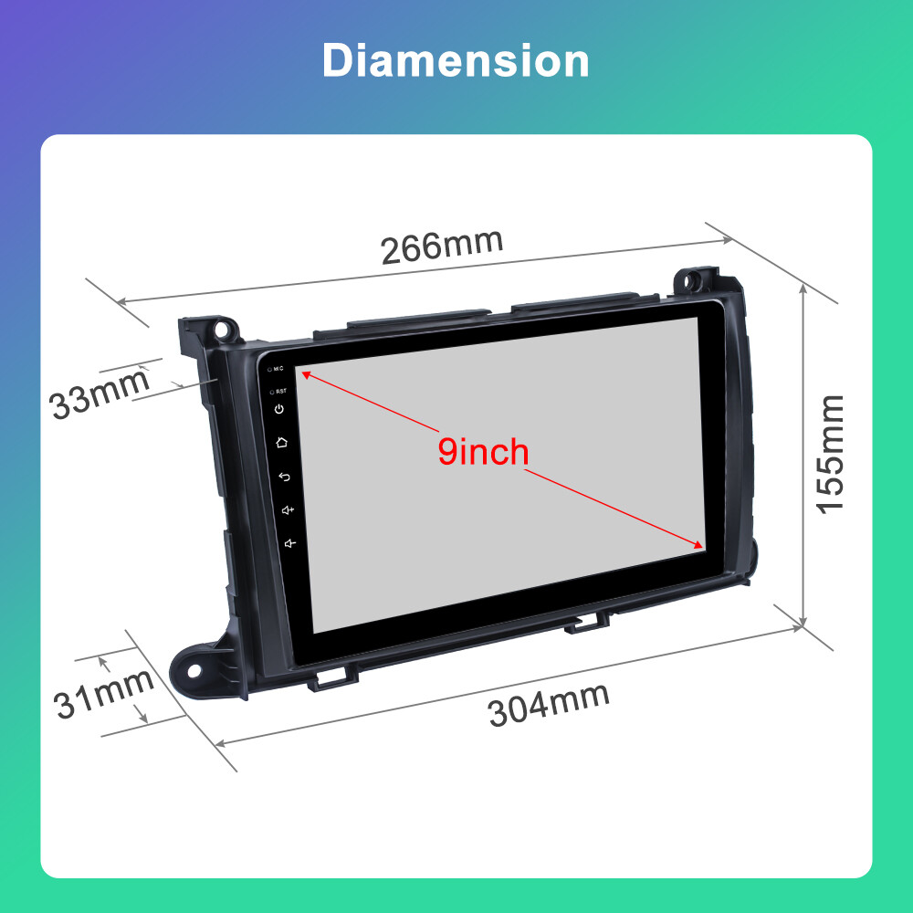 For Toyota Sienna 2011-14 Android 13 Car Stereo Radio GPS NAv Apple Carplay+Cam