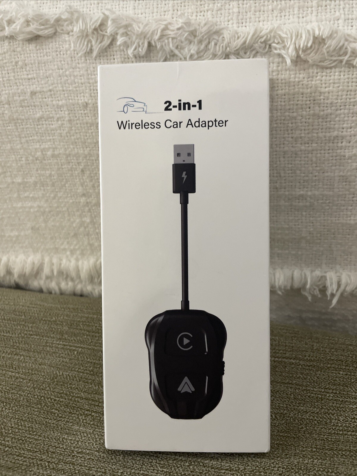 2-in-1 Wireless CarPlay Adapter & Android Auto 2024 Upgrade Dongle.