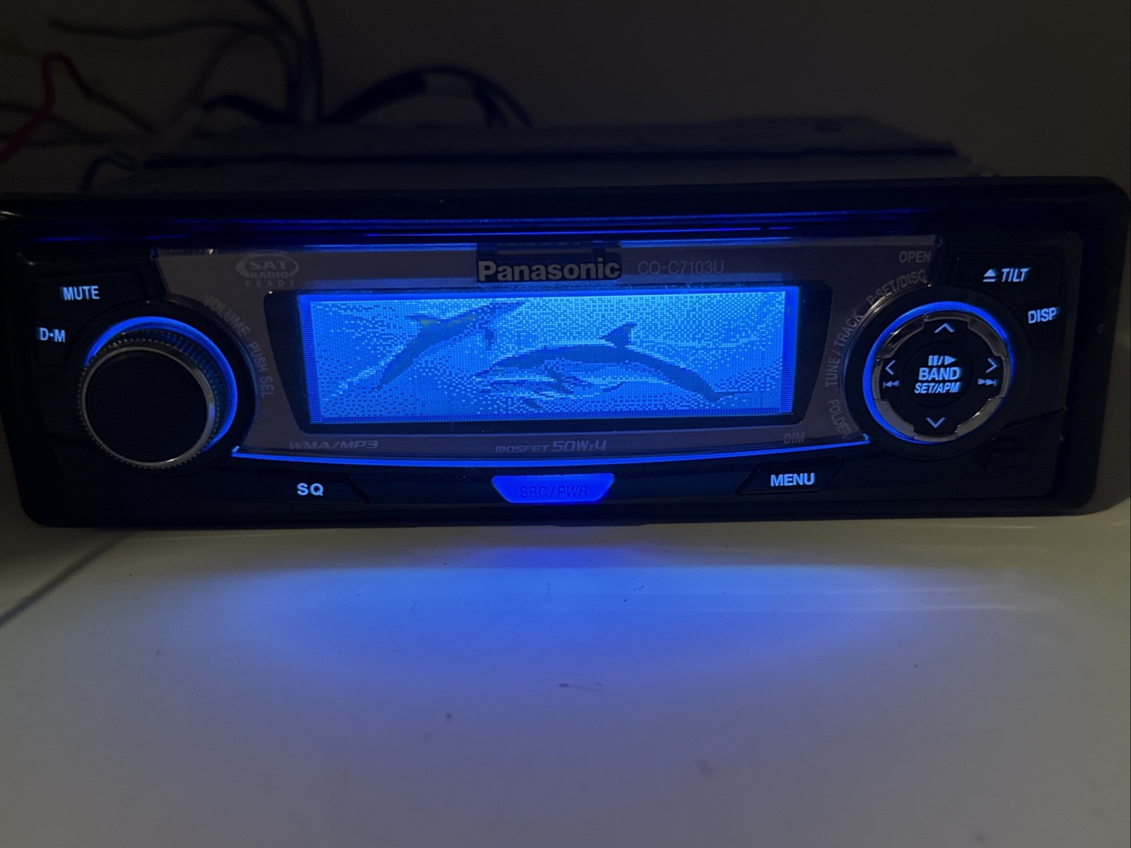 Panisonic CQ C7103U car stereo deck Race Cars On 3D Matrix Display 50×4 TESTED