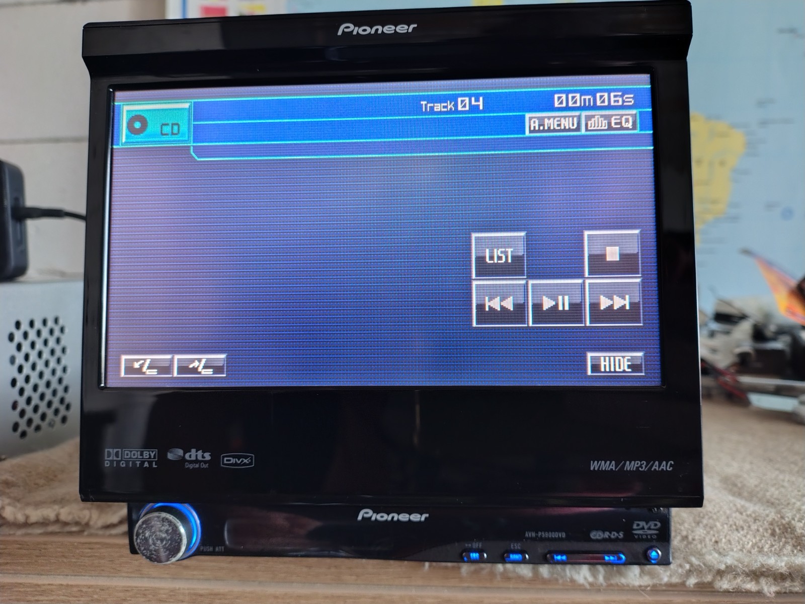 Pioneer AVH P5900DVD Car Stereo CD/DVD Player In Dash Receiver Fully Working