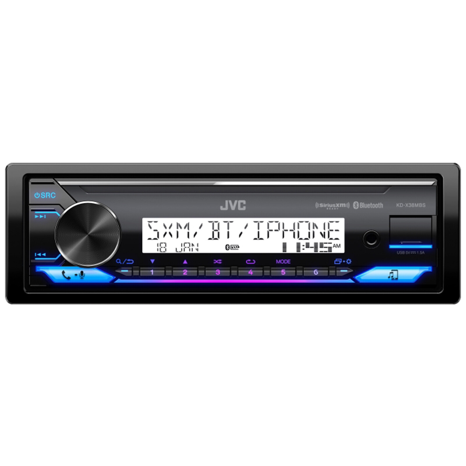 JVC KDX38MBS 1-DIN Marine AM/FM Radio SiriusXM Ready Receiver