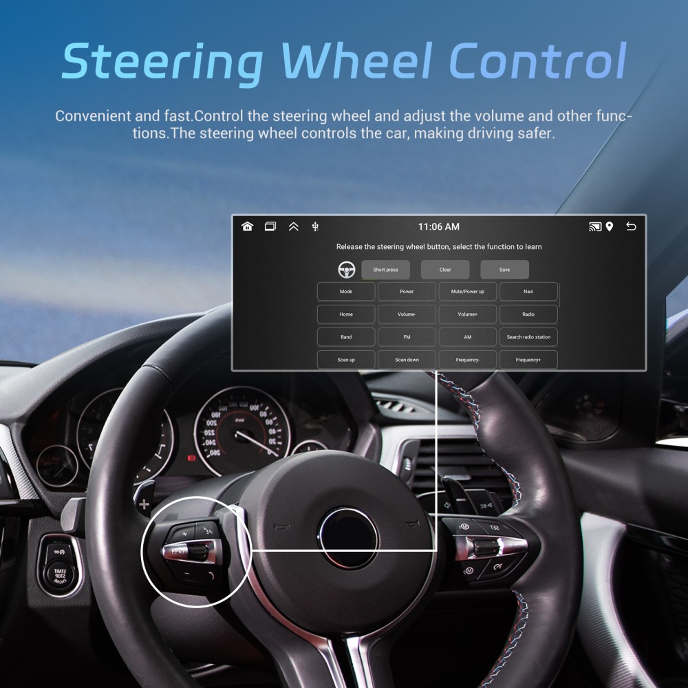 2+64GB Single Din Car Stereo Wireless Apple CarPlay 6.9 touchscreen BT Radio USB