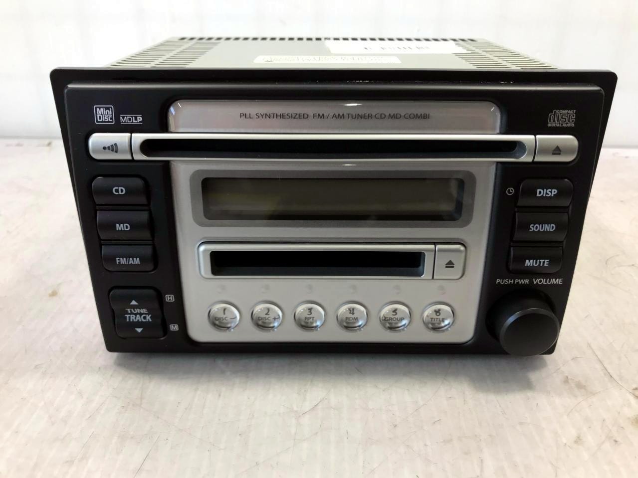 Clarion PS-4079R Double DIN Car Stereo Receiver Tested Working CD MD
