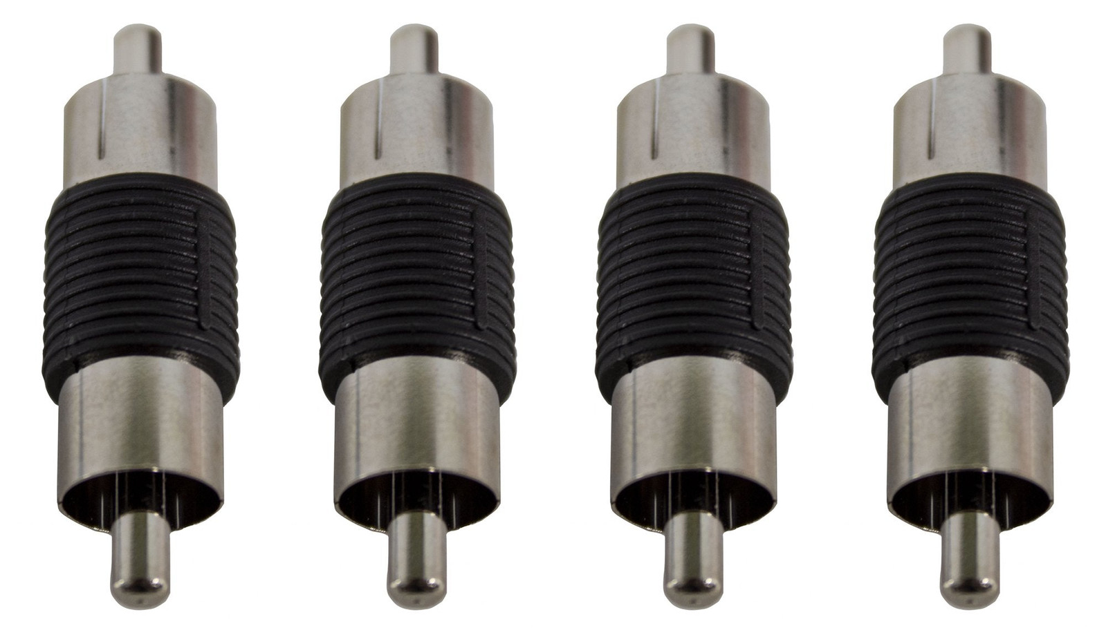 Install Bay 2 Pair of Male-to-Male RCA Nickel Barrel Connectors RCA100-BM x 4