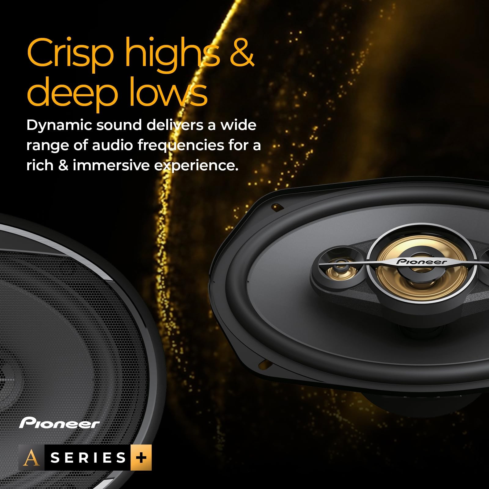 TS-A1301C, 2-Way Component Car Audio Speakers, Full Range, Clear Sound , Easy In