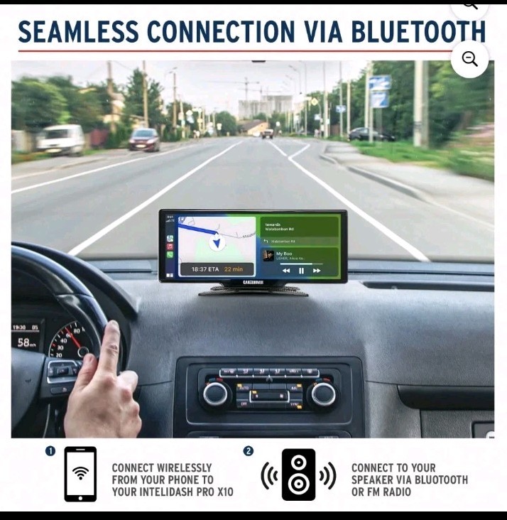 Car and Driver Intellidash Pro X10 Wireless Carplay, New, 10″ Touch Screen