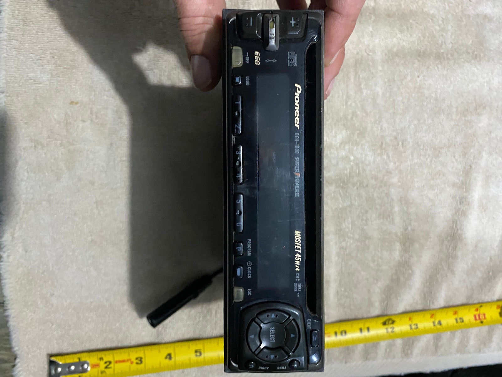 Vintage Pioneer Car Cd Player DEH-1000 Mosfet 45wx4 Untested