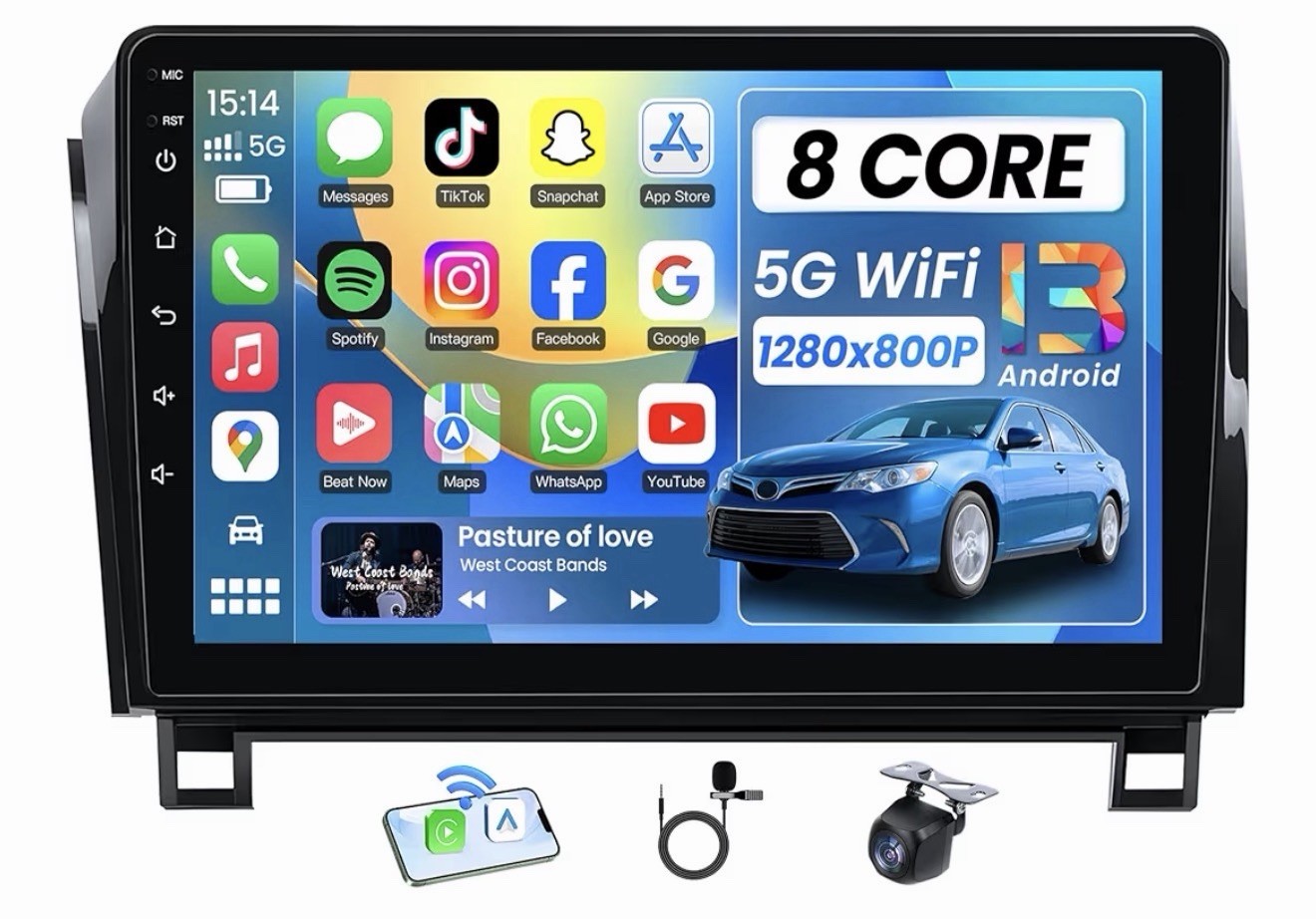 10in Android Touchscreen Car Stereo for Toyota Tundra 2007-2013 BT CarPlay