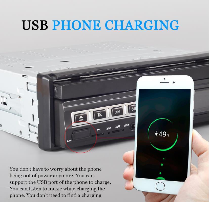 7″ Single 1Din Car Stereo Radio Touch Screen FM Bluetooth AUX/USB GPS MP5 Player