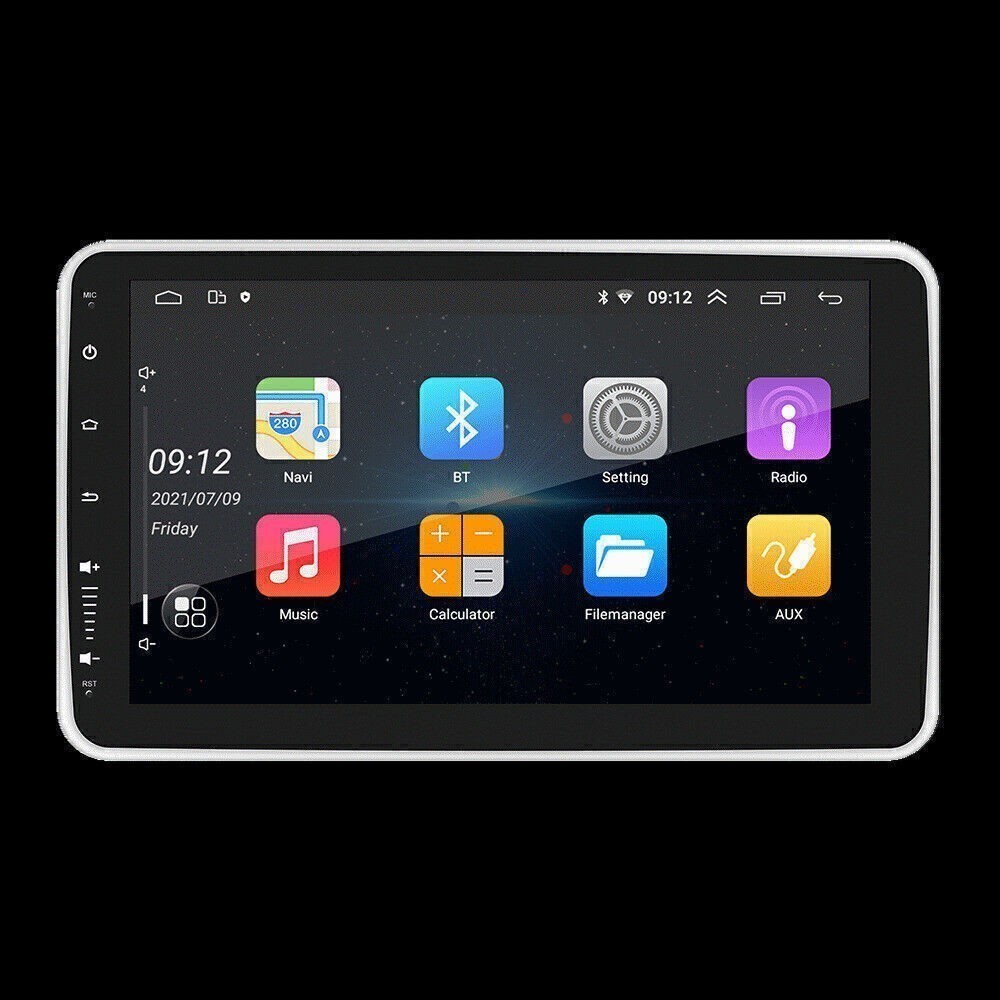 10.1 inch Touch Screen 1 DIN Android 13 Rotatable Car Stereo Radio GPS Navi Wifi