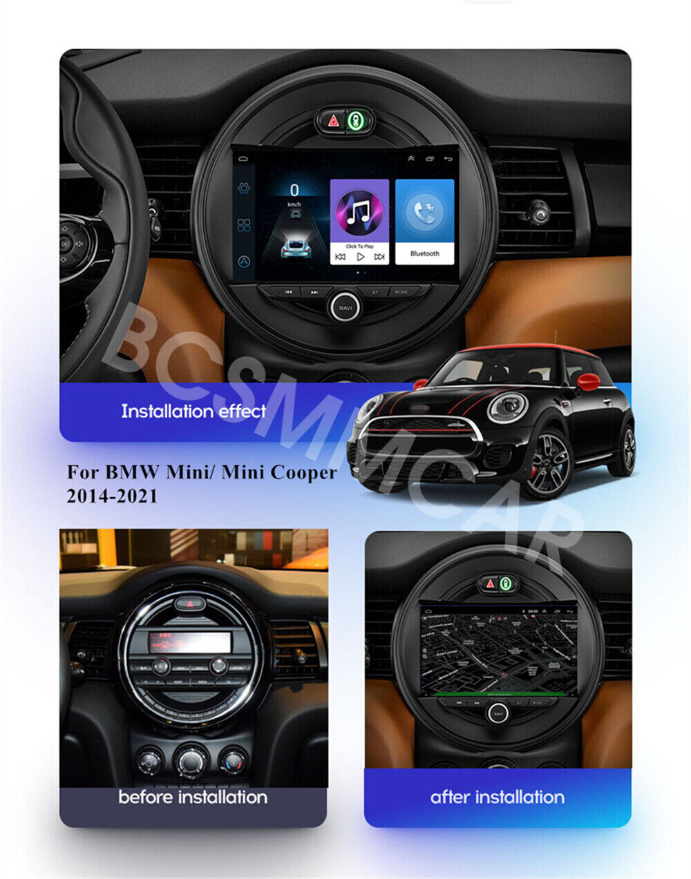 Multimedia Player Touch Screen Fit For BMW Mini Cooper F55 F56 2014-2021 W/CAM