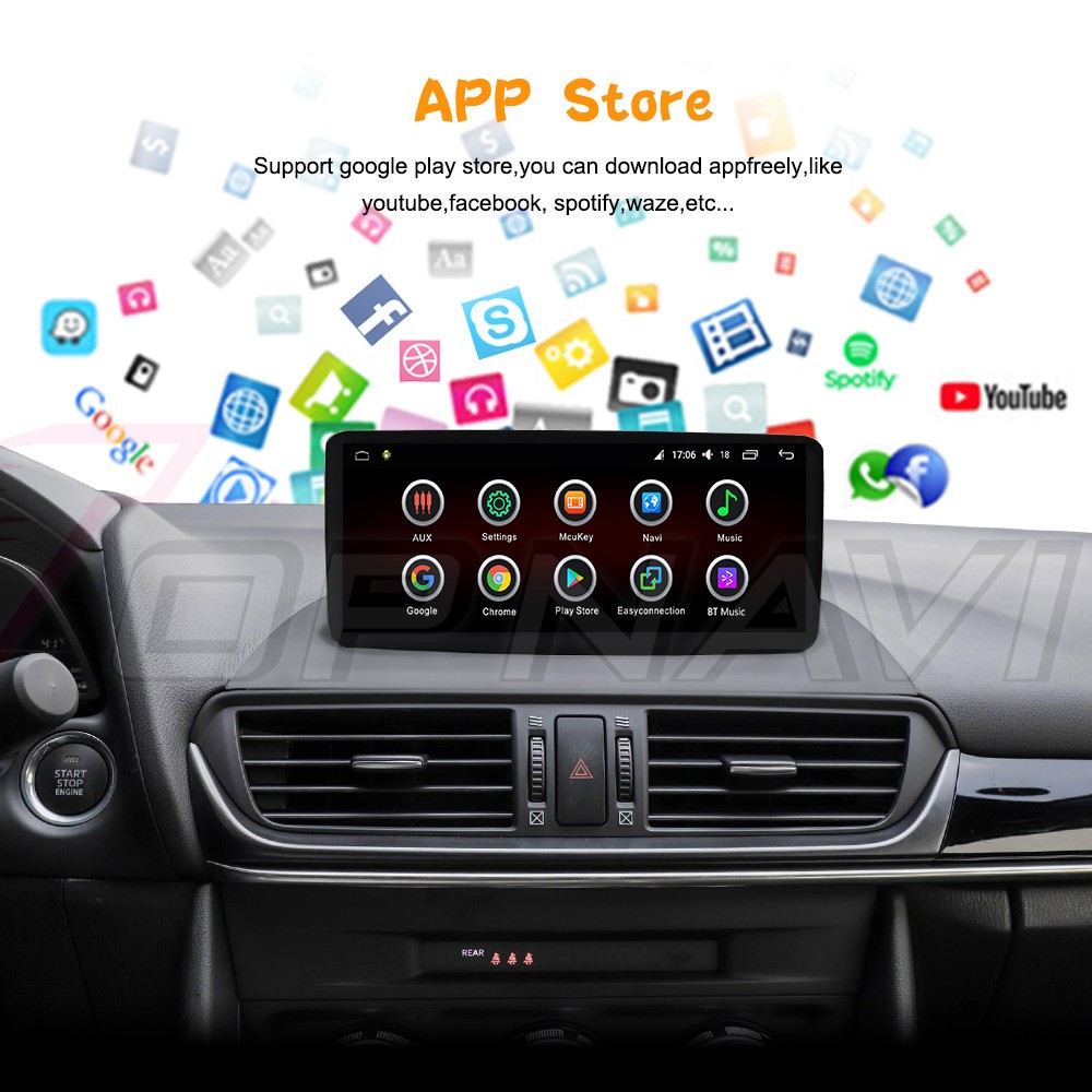 4+64G Car Stereo For Mazda 6 2016-2018 Radio Player GPS Android 14.0 Head Unit
