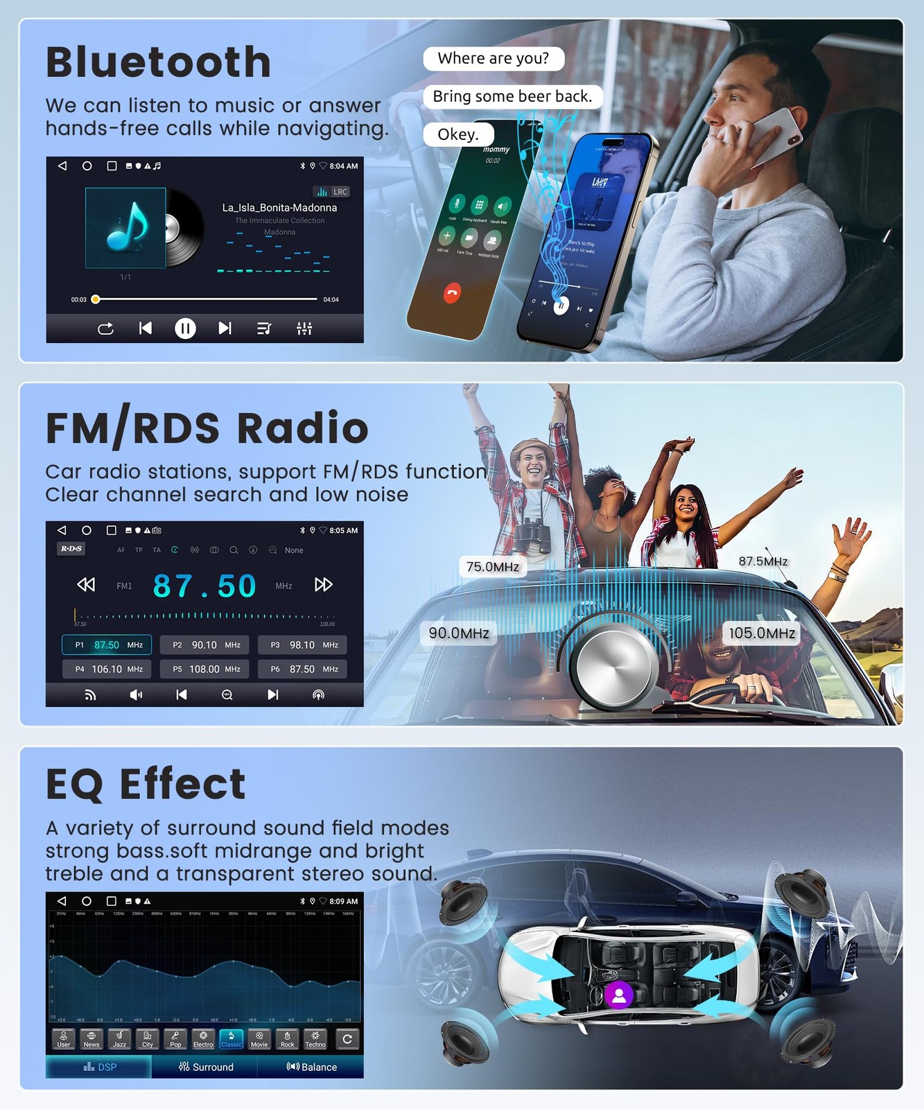 Rimoody 4Core 2G64G Android 15 Car Stereo Radio For Toyota Camry 2015 2016 2017