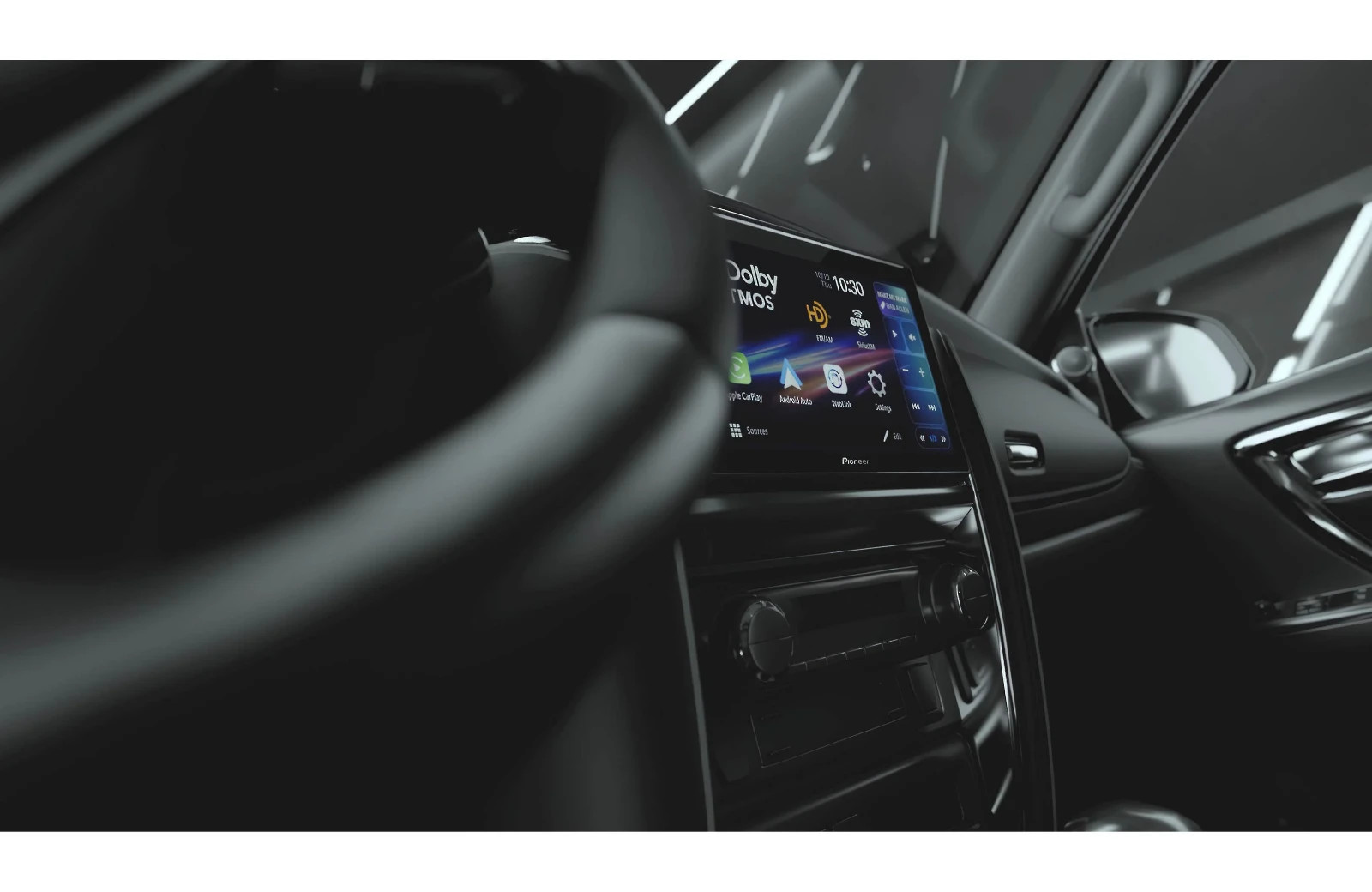 Pioneer 10.1 Inch Floating 1-DIN Receiver Dolby Atmos Wireless CarPlay
