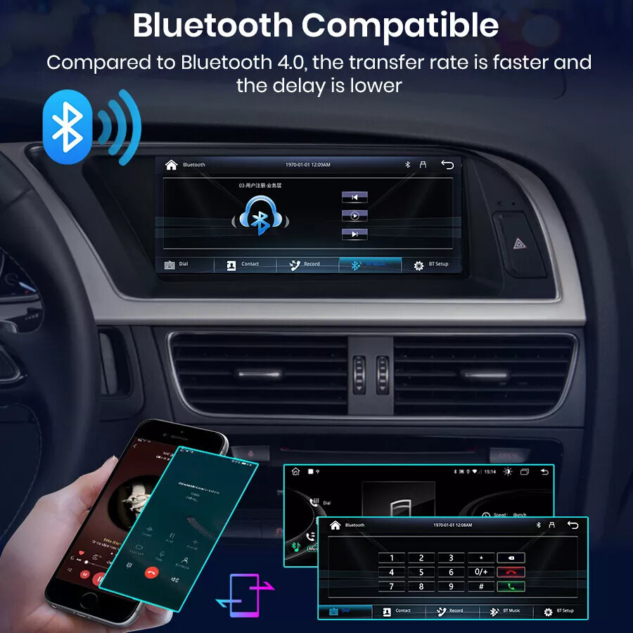 NEW 8.8″ HD Car Radio GPS Navigation Android 8+64GB For 08-16 AUDI A4 S4 A5 MMI
