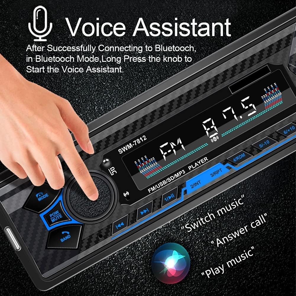 Compact 7-Inch Touchscreen Car Stereo with Dual USB Fast Charging & Bluetooth