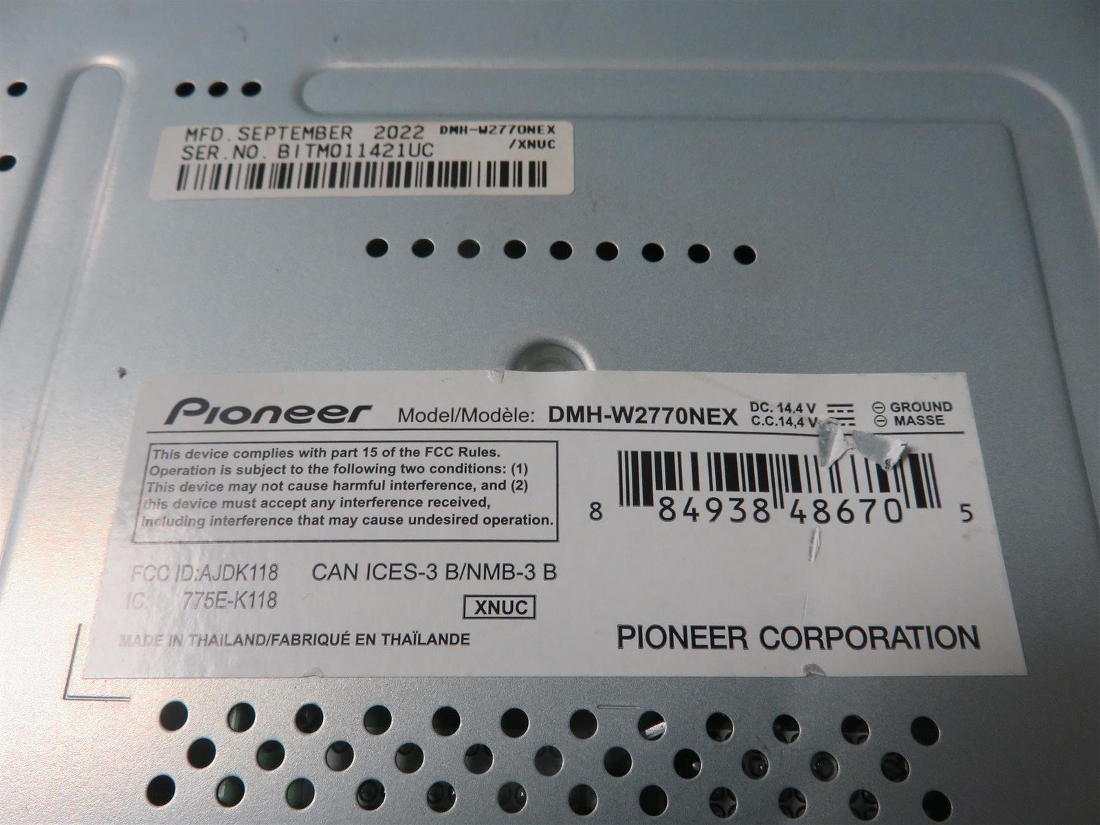 Pioneer DMH-W2770NEX 6.8″ capacitive touchscreen Digital – Free Shipping
