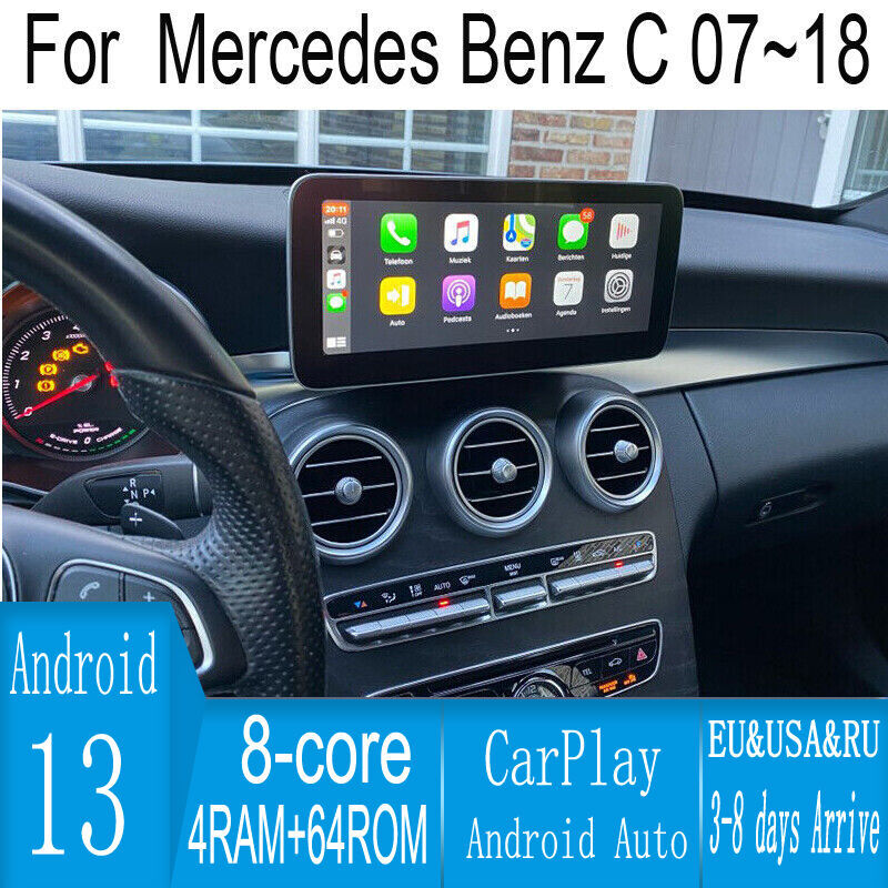12.3 “android Gps Navigation Bluetooth For Mercedes Benz C W204 Ntg Carplay