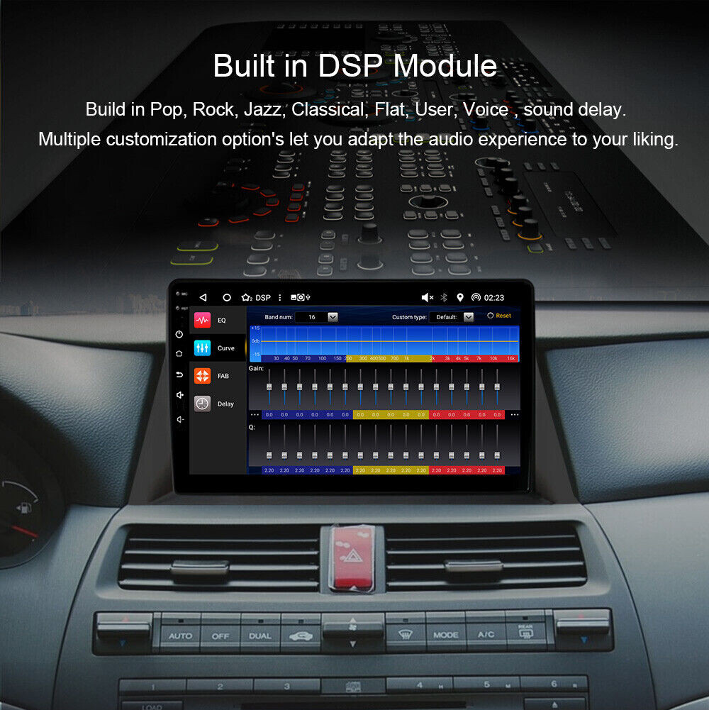 For HONDA ACCORD 2008-2012 Android Carplay Stereo GPS Radio with Bakcup Cam