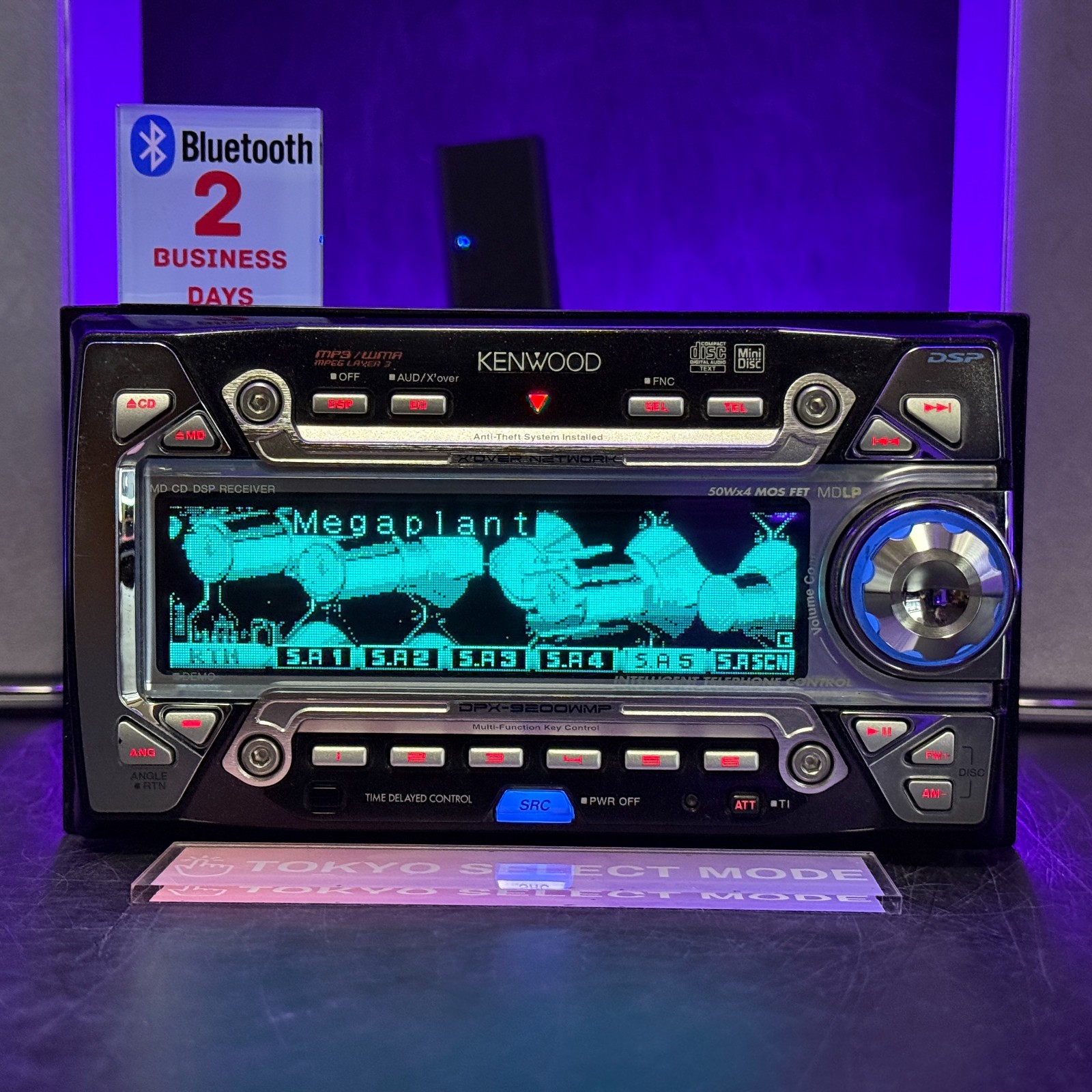 Kenwood DPX-9200WMP 2DIN Car Audio CD MD Player Added Bluetooth JDM DSP In Stock