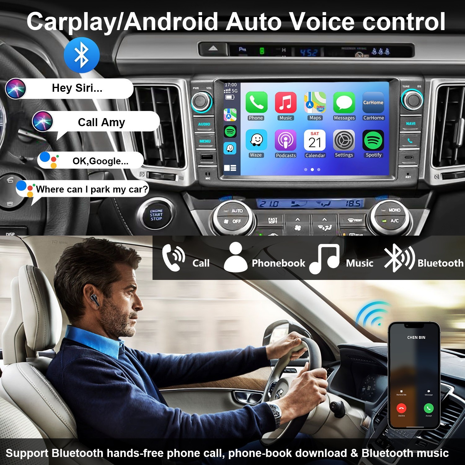 For 2013-2018 Toyota RAV4 Apple Carplay Car Stereo Radio Fit JBL Factory Camera