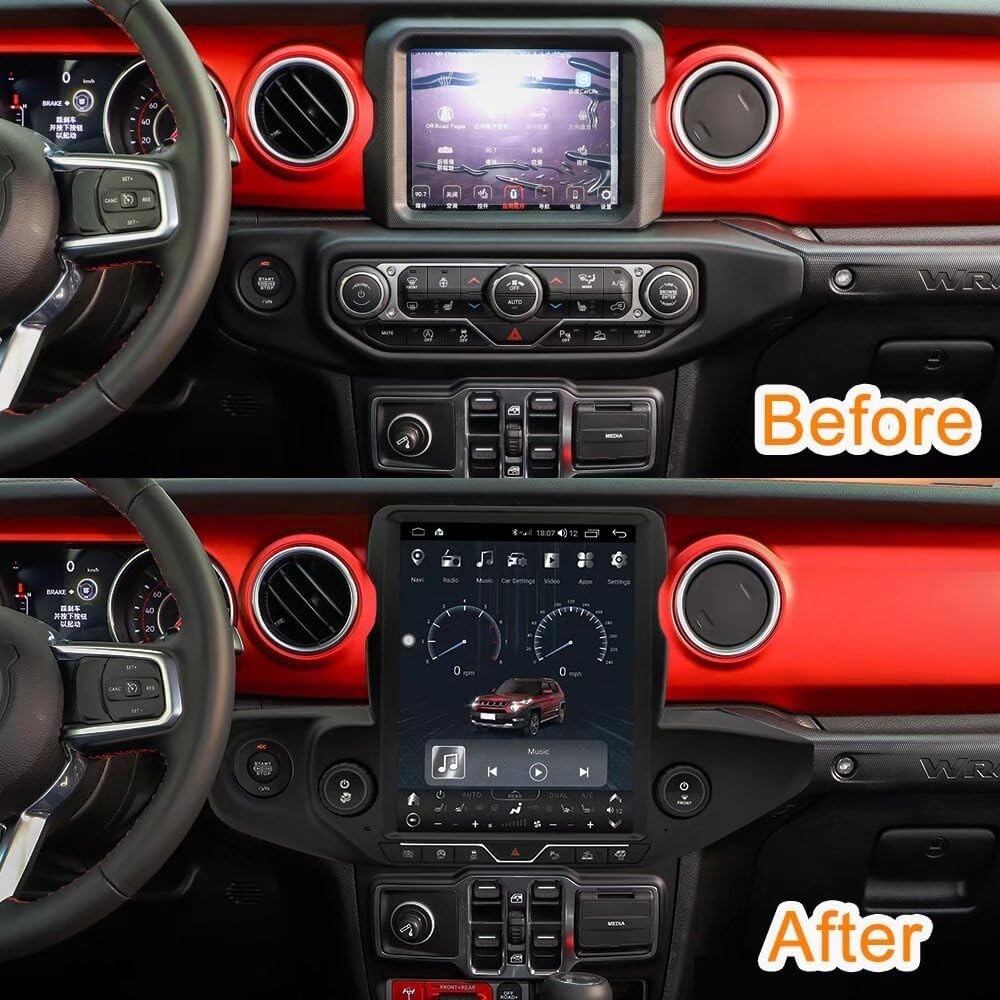 12.1″ Car Radio For Jeep Wrangler JL Gladiator 2018-2022 Gps Navigation Stereo