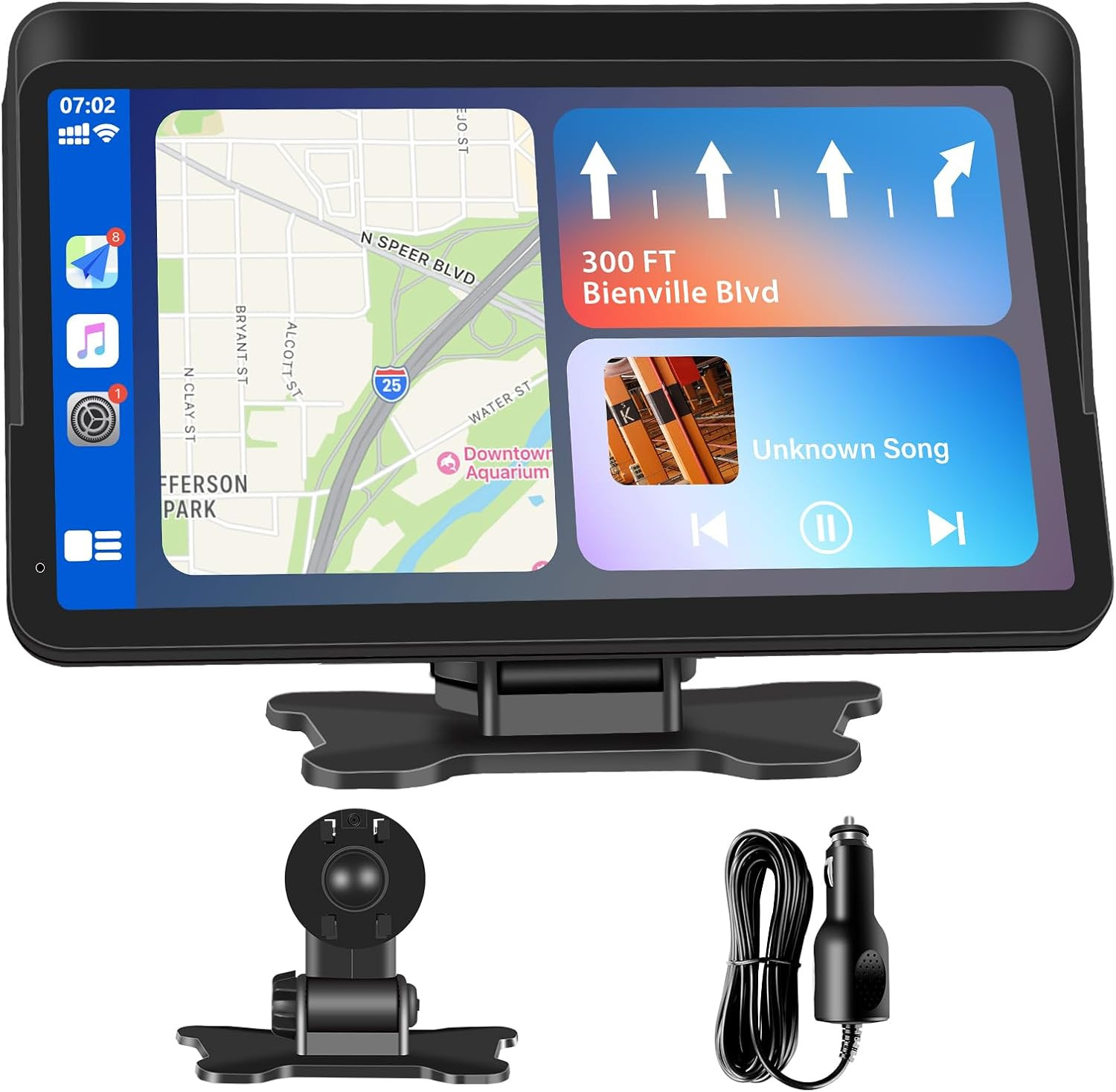 Apple Carplay Portable Car Stereo and Android Auto,Carplay Screen for Car Radio