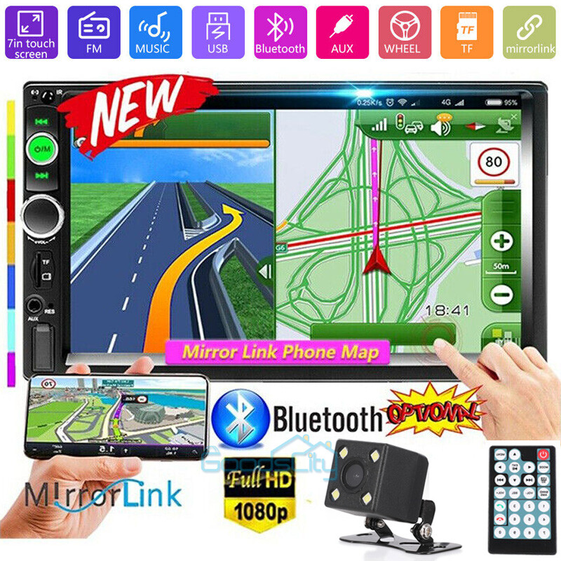 Radio Estereo De Pantalla Para Coche Carro GPS WiFi Tactil Doble Din Bluetooth 7