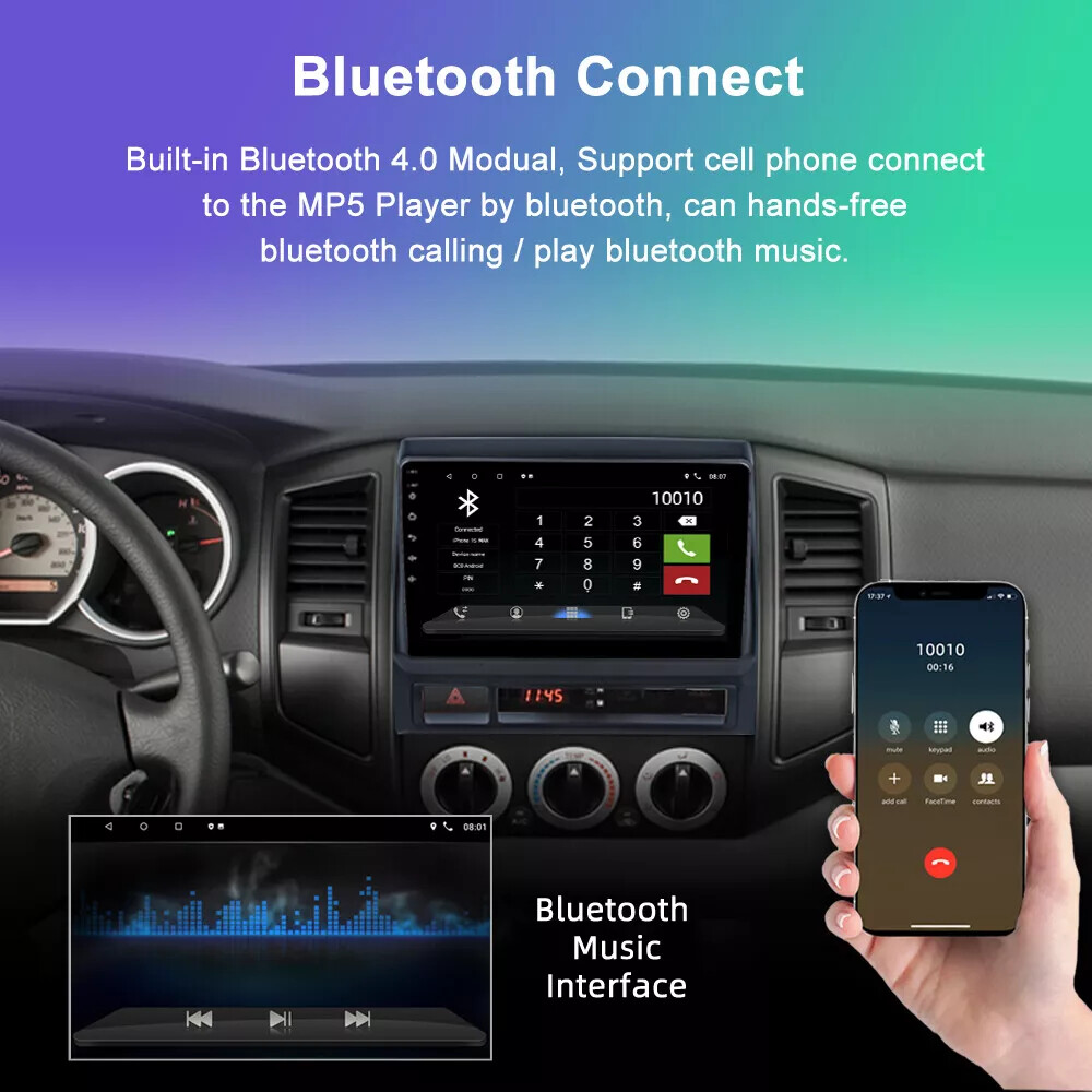 Apple Carplay For Toyota Tacoma 2005-2013 Android 15.0 Car Stereo Radio WIFI BT