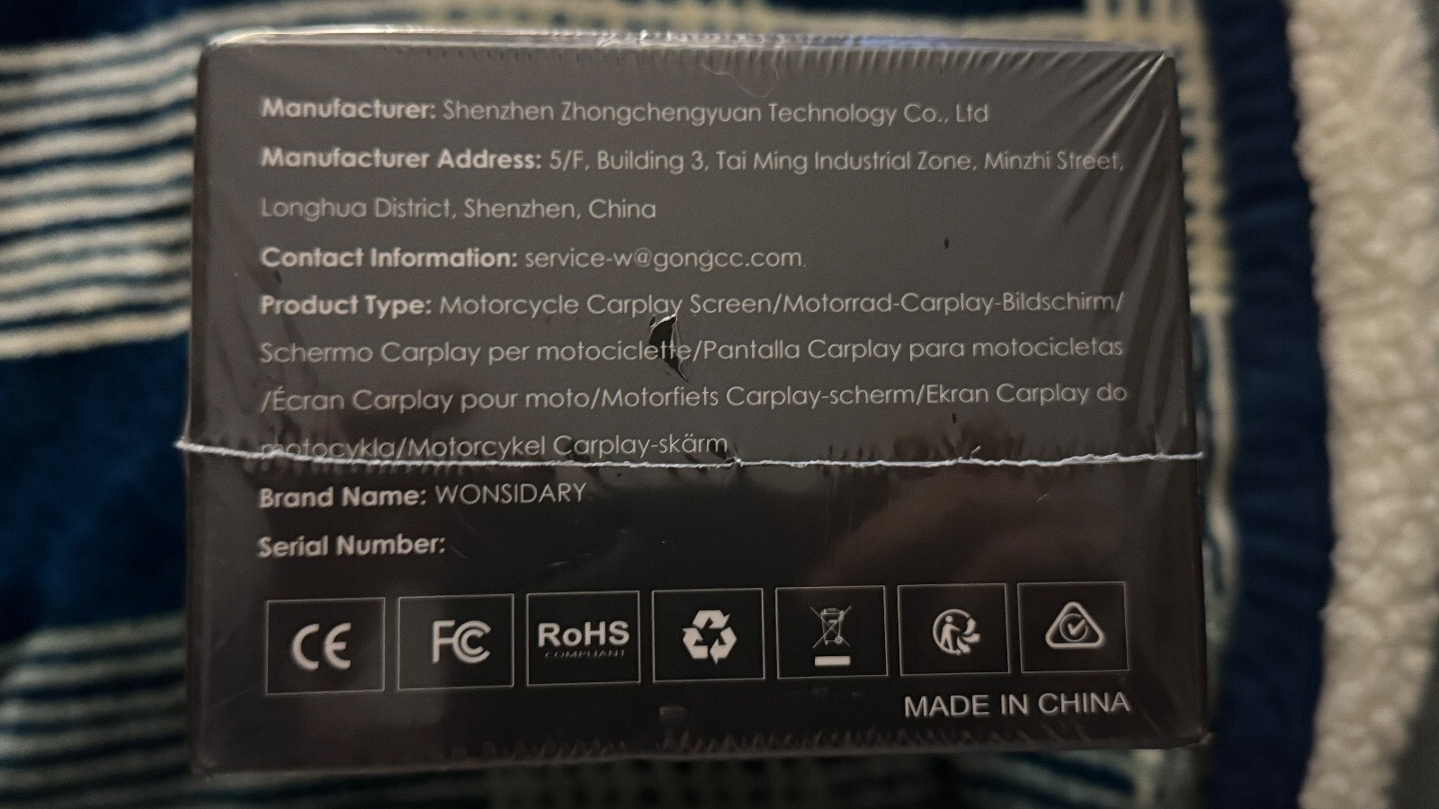 2025 Wonsidary W722 for Motorcycle CarPlay & Android Auto,7″ Waterproof Smart GP