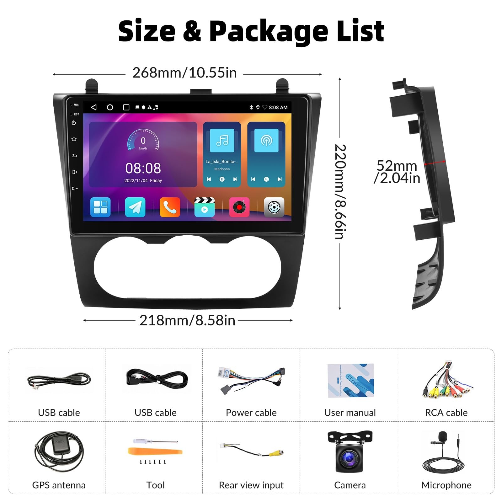 Car Radio 32GB Android AUTO GPS Stereo Carplay Media For 2008-2012 Nissan Altima