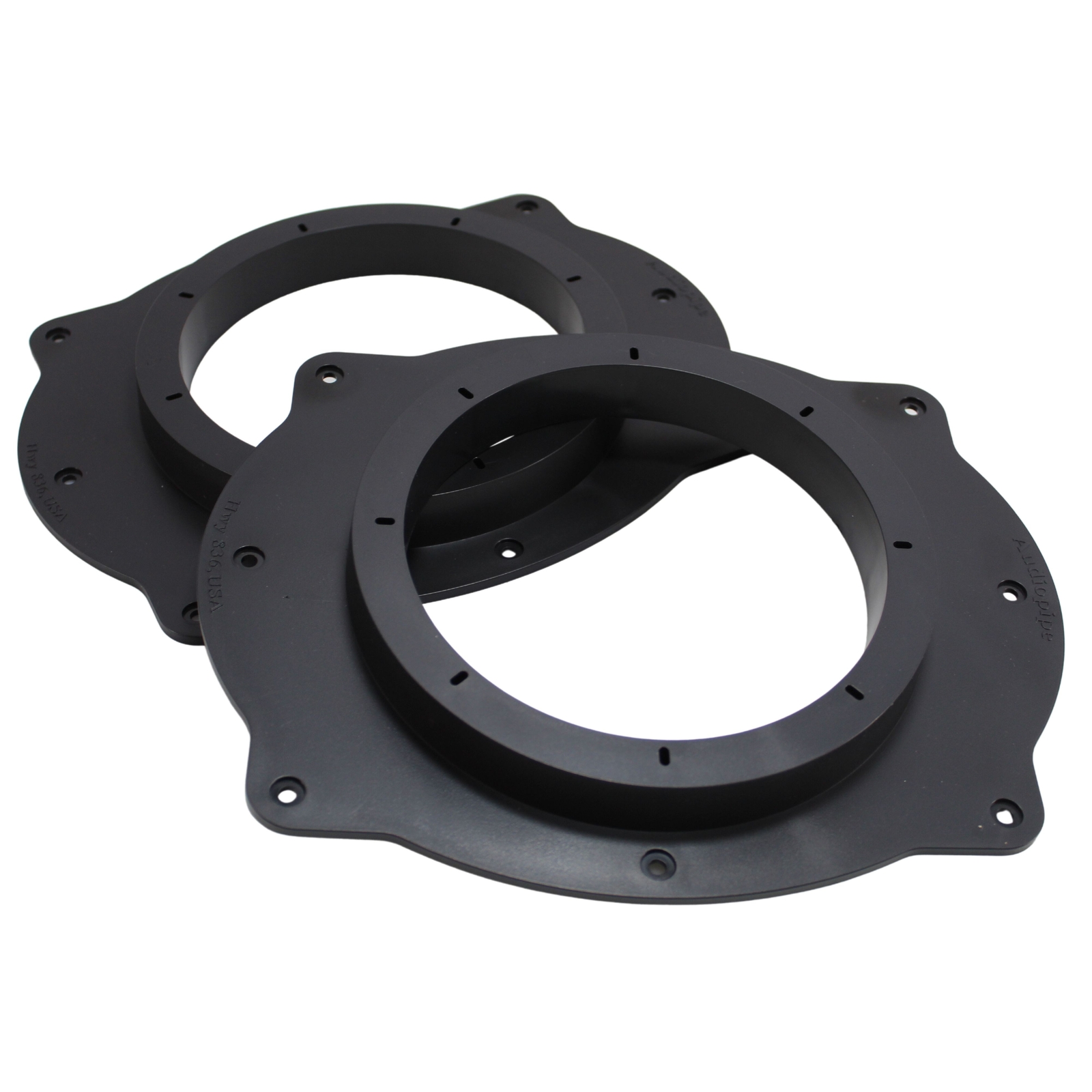 Audiopipe 6×9″ to 6″ PVC Plastic Adapter Ring Spacer Black (Pair) RING-PVC-A69-6